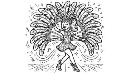 download tranh tô màu Lễ Hội Rio Carnival chất lượng cao