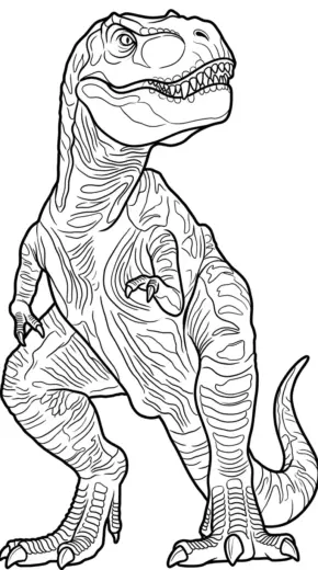 tranh tô màu Tranh Tô Màu T Rex 13 chất lượng cao