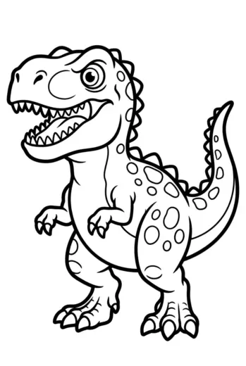 file tranh tô màu Tranh Tô Màu T Rex 14 cho bé in