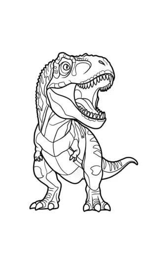hình tô màu Tranh Tô Màu T Rex 17 cho bé 4 tuổi chất lượng cao
