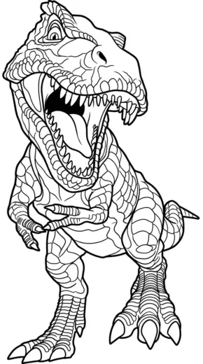 mẫu tranh tô màu Tranh Tô Màu T Rex 20 cho bé