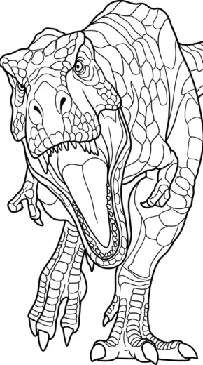 tải hình tô màu Tranh Tô Màu T Rex 21 pdf