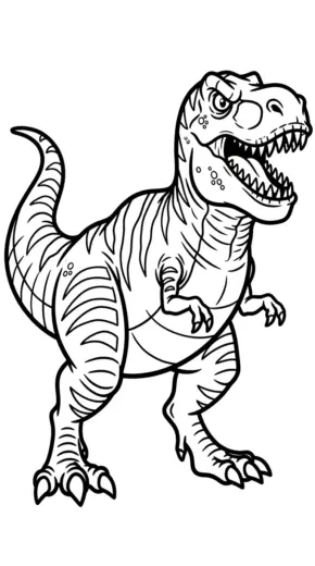 tải tranh tô màu Tranh Tô Màu T Rex 22 cho bé 4 tuổi
