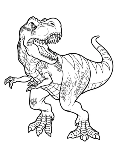 hình tô màu Tranh Tô Màu T Rex 24 rõ nét