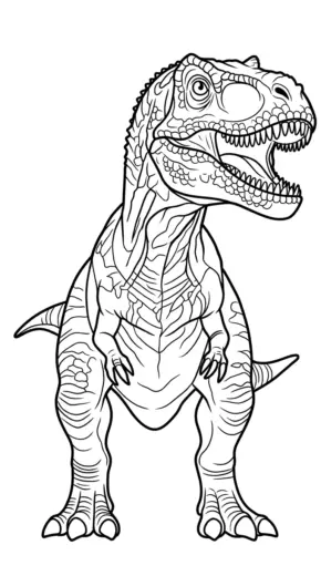 tải tranh tô màu Tranh Tô Màu T Rex 26 cho bé