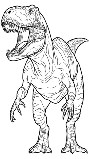 hình tô màu Tranh Tô Màu T Rex 28 rõ nét