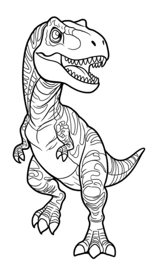 hình tô màu Tranh Tô Màu T Rex 29 cho bé 5 tuổi