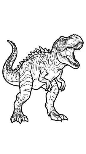 tải hình tô màu Tranh Tô Màu T Rex 7 cho bé 8 tuổi