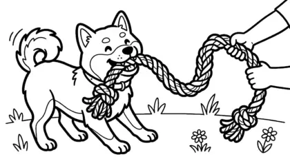 download hình tô màu chó Shiba Inu chất lượng cao