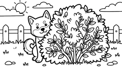 tải hình tô màu chó Shiba Inu
