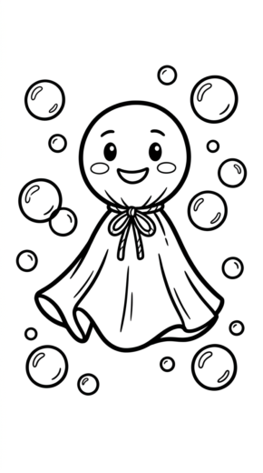 tải tranh tô màu Teru Teru Bozu cho bé 6 tuổi