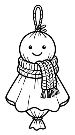 hình tô màu Teru Teru Bozu cho trẻ em