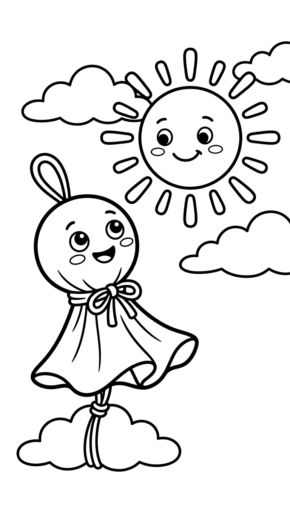 tải tranh tô màu Teru Teru Bozu pdf