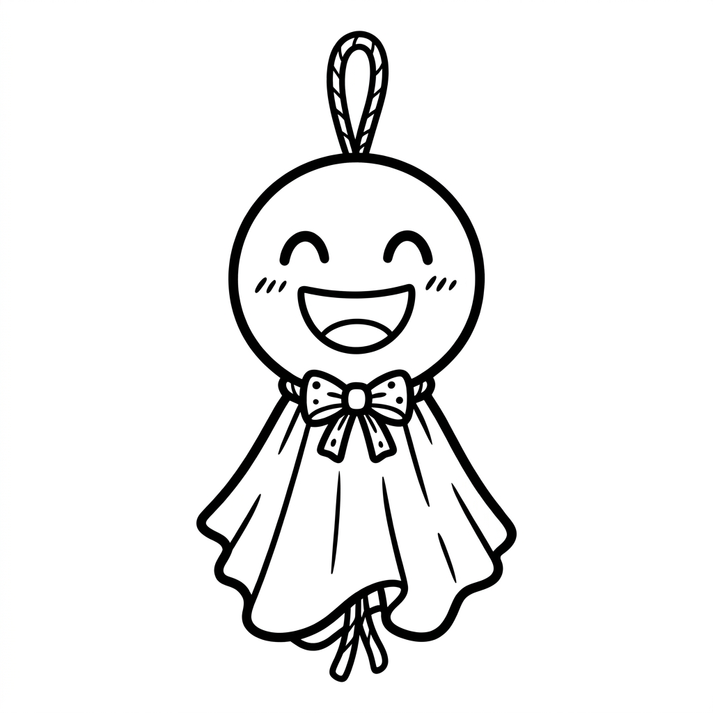 Tranh tô màu Teru Teru Bozu