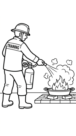 in hình tô màu bình cứu hỏa chất lượng cao