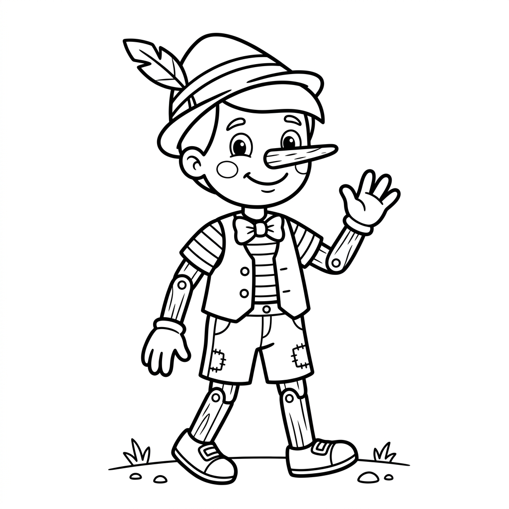 Tranh tô màu Pinocchio