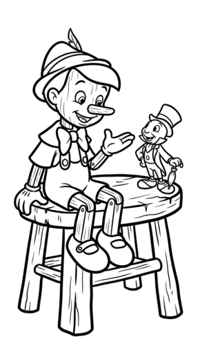 tải tranh tô màu pinocchio chất lượng cao
