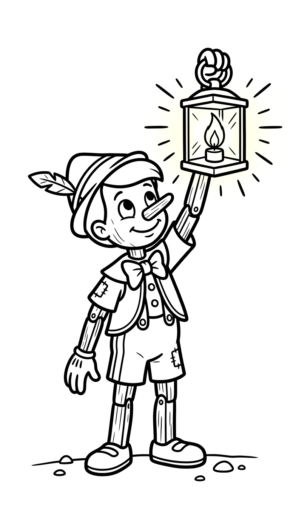 tải tranh tô màu pinocchio