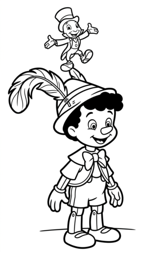 tải tranh tô màu pinocchio chất lượng cao