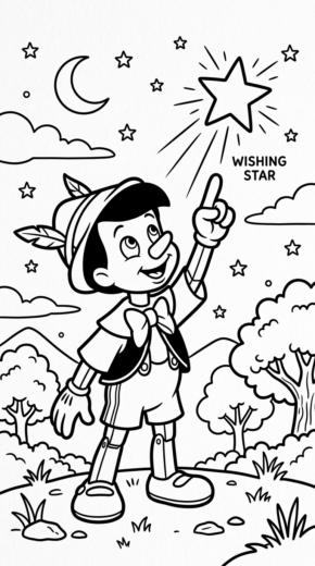 tải tranh tô màu pinocchio chất lượng cao