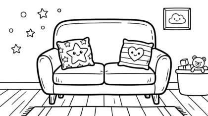tải hình tô màu sofa cho bé chất lượng cao