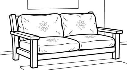 hình tô màu sofa cho bé 5 tuổi chất lượng cao