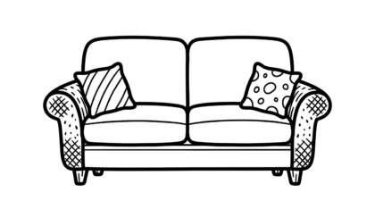 hình tô màu sofa cho bé 5 tuổi